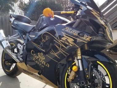 Cheap 2003-2004 Suzuki GSXR 1000 Motorcycle Fairings - Black Gold Corona Canada