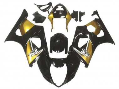 Cheap 2003-2004 Suzuki GSXR 1000 Motorcycle Fairings - Gold Glossy Black Canada