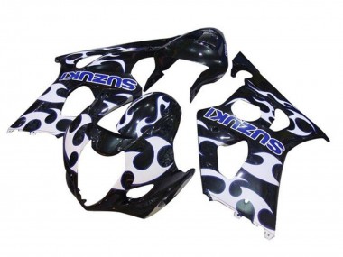 Cheap 2003-2004 Suzuki GSXR 1000 Motorcycle Fairings - Black White Blue Tribal Canada