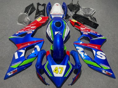 Cheap 2005-2006 Suzuki GSXR 1000 Motorcycle Fairings - Blue Green White Red 47 Racing Canada