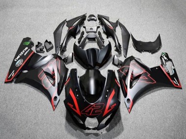 Cheap 2017-2024 Suzuki GSXR1000 Motorcycle Fairings - Matte Black Red 42 Canada