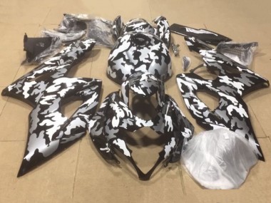 Cheap 2007-2008 Suzuki GSXR 1000 Motorcycle Fairings - Black White Grey Camouflage Canada