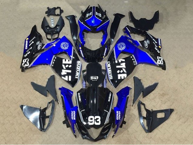 2009-2016 Suzuki GSXR 1000 Motorcycle Fairings - Black Blue White 93 Canada