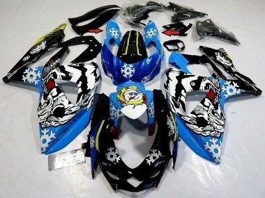 Cheap 2009-2016 Suzuki GSXR 1000 Motorcycle Fairings - Blue Black White Snow Canada