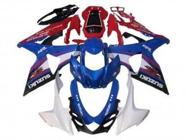 Cheap 2009-2016 Suzuki GSXR 1000 Motorcycle Fairings - Blue White Red Black Stripe Canada