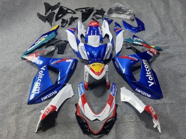 Cheap 2009-2016 Suzuki GSXR 1000 Motorcycle Fairings - White Blue Red Yellow Voltcom Canada