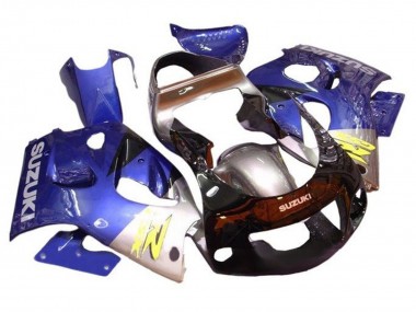 Cheap 1996-2000 Suzuki GSXR 600 / GSXR 750 Motorcycle Fairings - Blue Silver Black Canada
