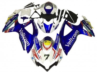 Cheap 2008-2010 Suzuki GSXR 600 / GSXR 750 Motorcycle Fairings - White Blue Yellow Red Voltcom 7 Canada