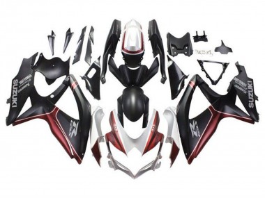 Cheap 2008-2010 Suzuki GSXR 600 / GSXR 750 Motorcycle Fairings - White Red Matte Black Canada