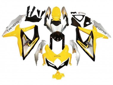 Cheap 2008-2010 Suzuki GSXR 600 / GSXR 750 Motorcycle Fairings - Silver Yellow Glossy Black Canada