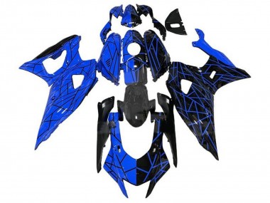Cheap 2021-2024 Yamaha YZF R7 Motorcycle Fairings - Blue Black Split Lines Canada