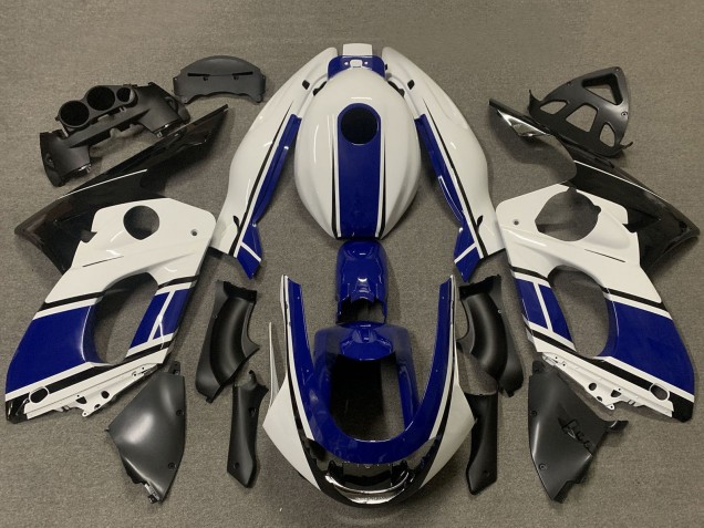 1996-2007 Yamaha YZF600R Thundercat Motorcycle Fairings - White Dark Blue Canada