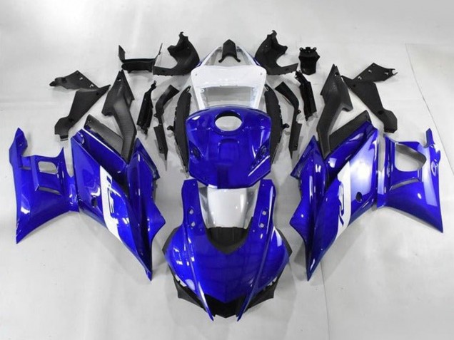 2019-2021 Yamaha YZF R3/R25 Motorcycle Fairings - White Blue Matte Black Canada