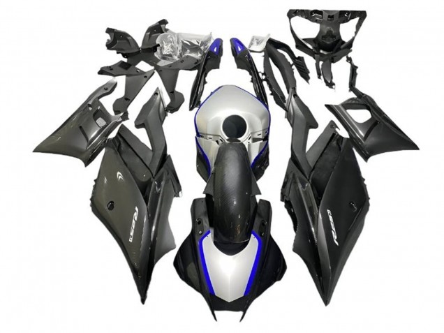 2022-2024 Yamaha YZF R3/R25 Motorcycle Fairings - Silver Blue Black Carbon Fiber Style Canada