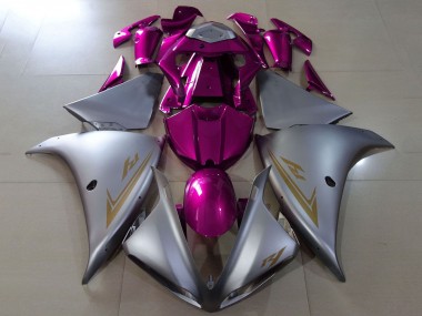 Cheap 2012-2014 Yamaha YZF 1000 R1 Motorcycle Fairings - Matte Silver Pink Canada