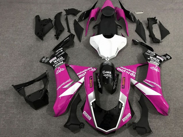 2015-2019 Yamaha YZF 1000 R1 Motorcycle Fairings - Pink White Glossy Black Canada