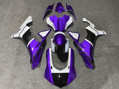 Cheap 2020-2025 Yamaha YZF 1000 R1 Motorcycle Fairings - Purple White Faux Carbon Fiber Canada