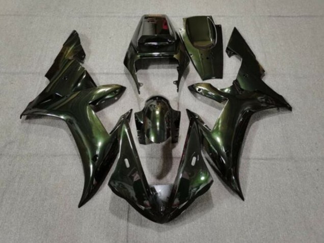 2002-2003 Yamaha YZF 1000 R1 Motorcycle Fairings - Dark Green Chameleon Canada