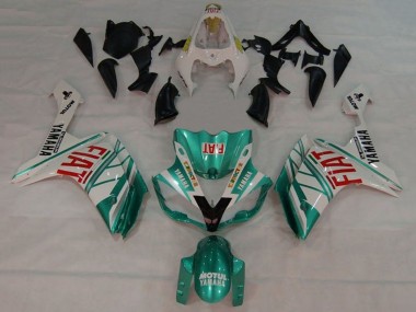 Cheap 2007-2008 Yamaha YZF 1000 R1 Motorcycle Fairings - White Green Red Fiat Canada