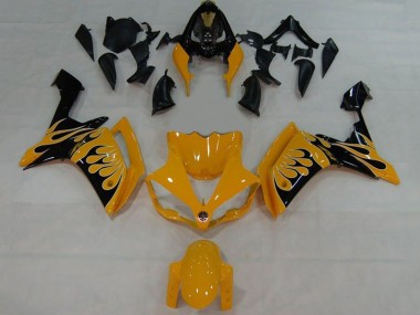 Cheap 2007-2008 Yamaha YZF 1000 R1 Motorcycle Fairings - Yellow Black Flame Canada