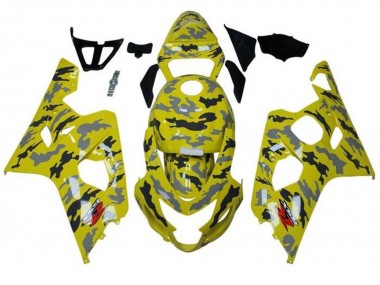 Cheap 2004-2005 Suzuki GSXR 600 / GSXR 750 Motorcycle Fairings - Yellow Black Grey Camouflage Canada