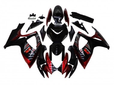 Cheap 2006-2007 Suzuki GSXR 600 / GSXR 750 Motorcycle Fairings - Glossy Black Red Canada