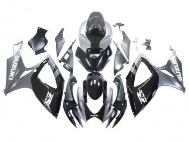 Cheap 2006-2007 Suzuki GSXR 600 / GSXR 750 Motorcycle Fairings - Silver Glossy Black White Canada