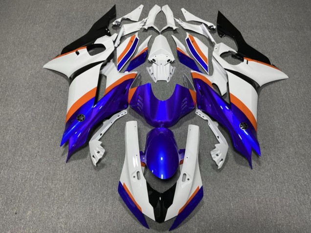 2017-2025 Yamaha YZF R6 Motorcycle Fairings - White Blue Orange Canada