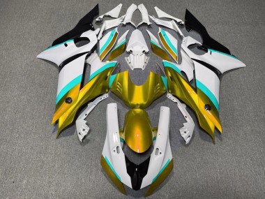 Cheap 2017-2025 Yamaha YZF R6 Motorcycle Fairings - White Blue Gold Black Canada
