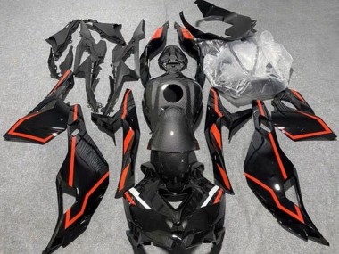 Cheap 2019-2025 Kawasaki ZX4R ZX-4RR Motorcycle Fairings - Faux Carbon Fiber Black Red Canada