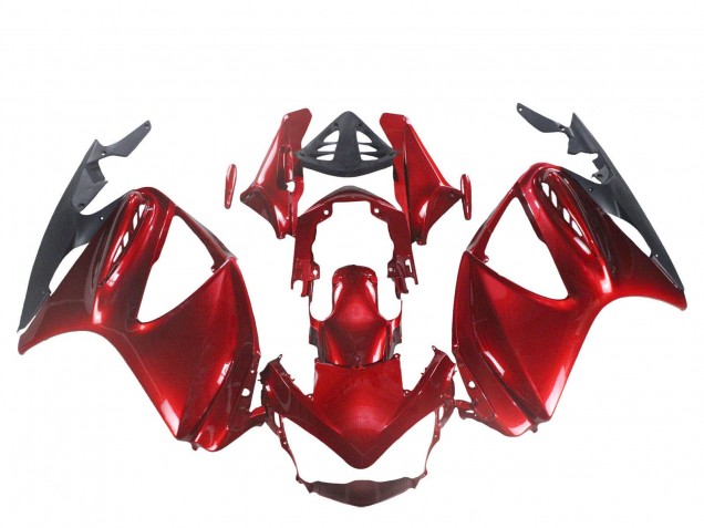 2002-2016 Honda ST1300 Motorcycle Fairings - Red Matte Black Canada