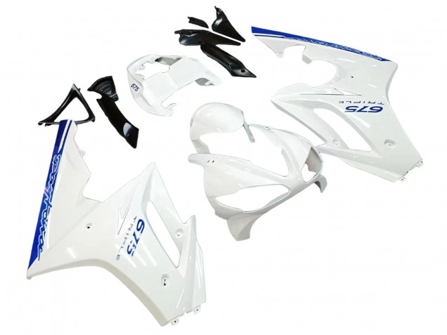 2006-2008 Triumph Daytona 675 Motorcycle Fairings - White Blue Canada