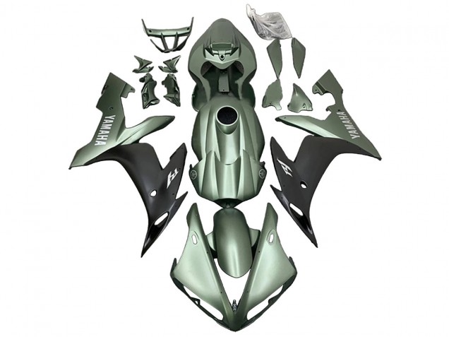 2004-2006 Yamaha YZF R1 Motorcycle Fairings - Matte Green Matte Black Canada