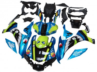 Cheap 2015-2019 Yamaha YZF R1 Motorcycle Fairings - Blue Green Black Shark Canada