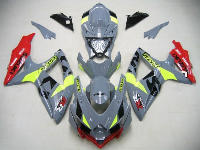 2006-2007 GSXR750 K6 Motorcycle Fairings - Nardo Grey Neon Green Red Ecstar Canada
