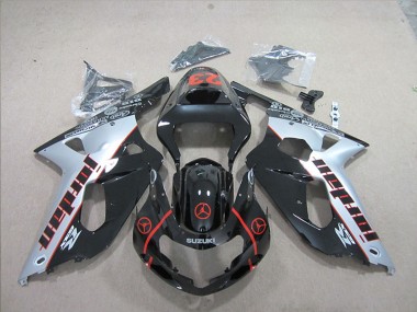 Cheap 2001-2003 Suzuki GSXR 600 Motorcycle Fairings - Silver Glossy Black Red Jordan 23 Canada