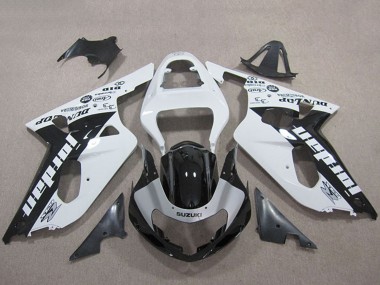 Cheap 2001-2003 Suzuki GSXR 600 Motorcycle Fairings - White Glossy Black Jordan Canada