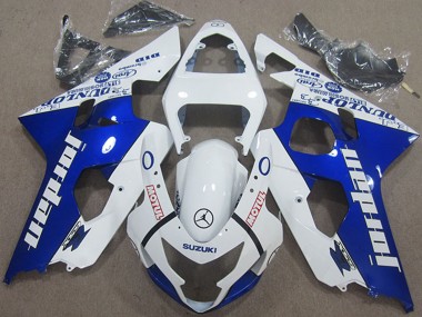 Cheap 2004-2005 Suzuki GSXR 600 Motorcycle Fairings - White Blue Jordan Motul Canada
