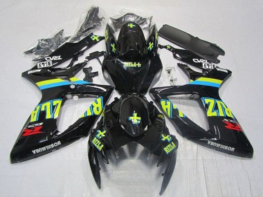 Cheap 2006-2007 Suzuki GSXR 600 Motorcycle Fairings - Glossy Black Yellow Rizla Red Canada