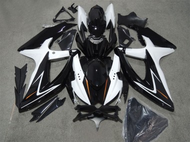 Cheap 2008-2010 Suzuki GSXR 600 Motorcycle Fairings - White Glossy Black Canada