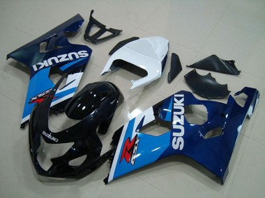 Cheap 2004-2005 Suzuki GSXR 750 Motorcycle Fairings - White Blue Glossy Black Canada