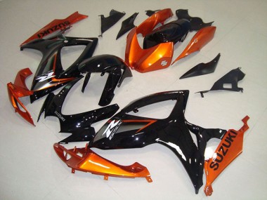 Cheap 2006-2007 Suzuki GSXR 750 Motorcycle Fairings - Orange Glossy Black Canada