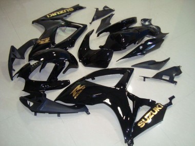 Cheap 2006-2007 Suzuki GSXR 750 Motorcycle Fairings - Glossy Black Gold Decal Canada