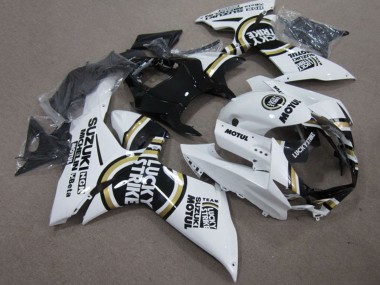 Cheap 2011-2024 Suzuki GSXR 750 Motorcycle Fairings - White Lucky Strike Black Motul Canada