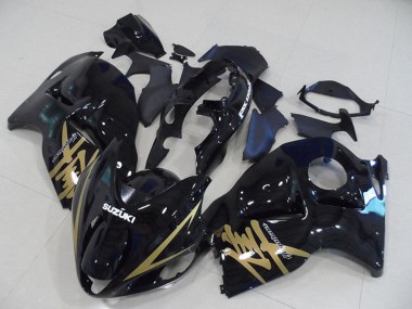Cheap 1996-2007 Suzuki GSXR 1300 Hayabusa Motorcycle Fairings - Glossy Black Gold Decal Canada