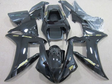 Cheap 2002-2003 Yamaha YZF R1 Motorcycle Fairings - Glossy Black Gold Decal Canada
