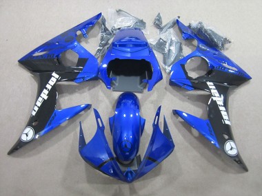 Cheap 2003-2004 Yamaha YZF R6 Motorcycle Fairings - Blue Glossy Black Jordan Canada