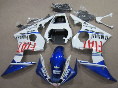 Cheap 2003-2004 Yamaha YZF R6 Motorcycle Fairings - White Blue Red Fiat Motul Canada