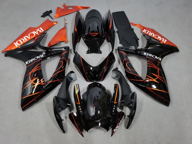 Bacardi Black and Orange 06-07 GSXR 600-750 Fairings Bacardi Black and Orange 06-07 GSXR 600-750 Fairings
