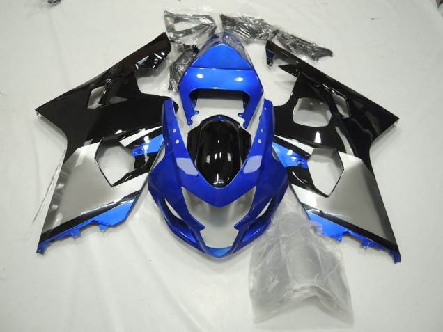 Blue Black and Silver 04-05 GSXR 600-750 Fairings